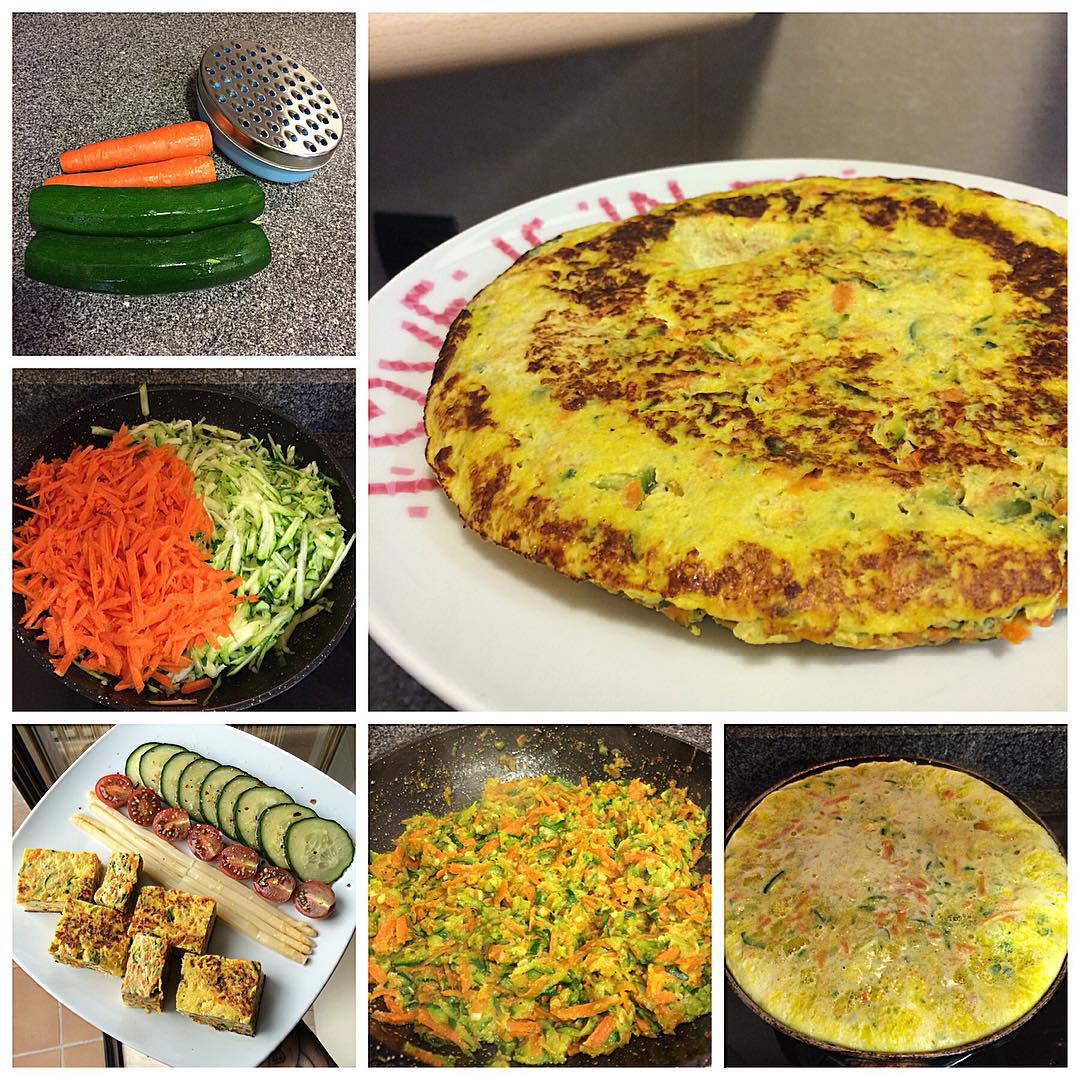 TORTILLA DE ZANAHORIA Y CALABACIN TORTILLA DE ZANAHORIA Y CALABACIN