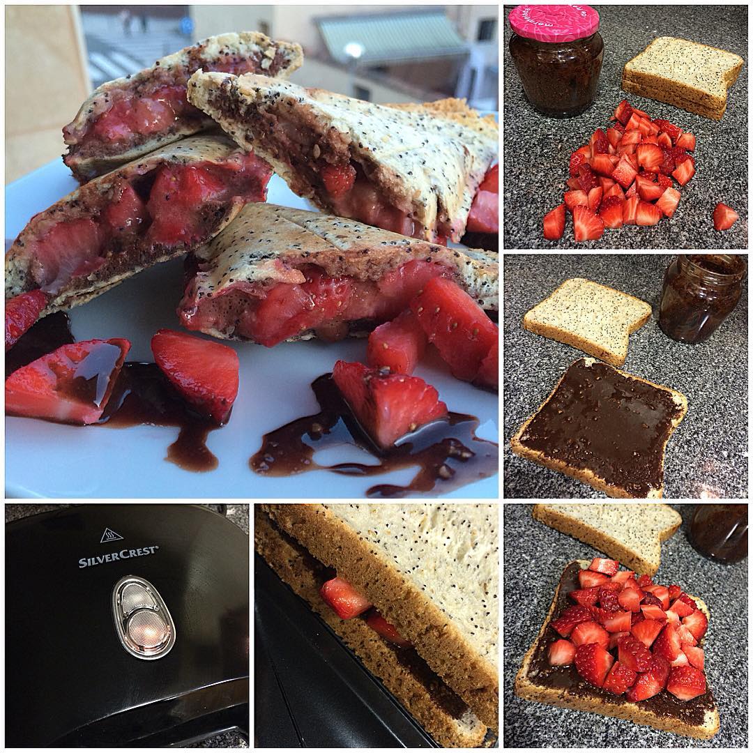 Empanadas rellenas de nutella "fit" y fresas Empanadas de nutella saludable y fresas