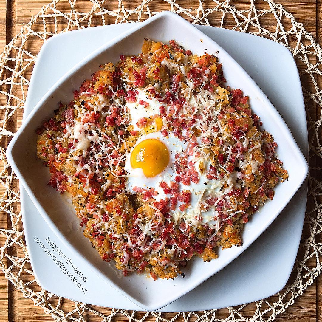 VERDURAS CON JAMÓN Y HUEVO