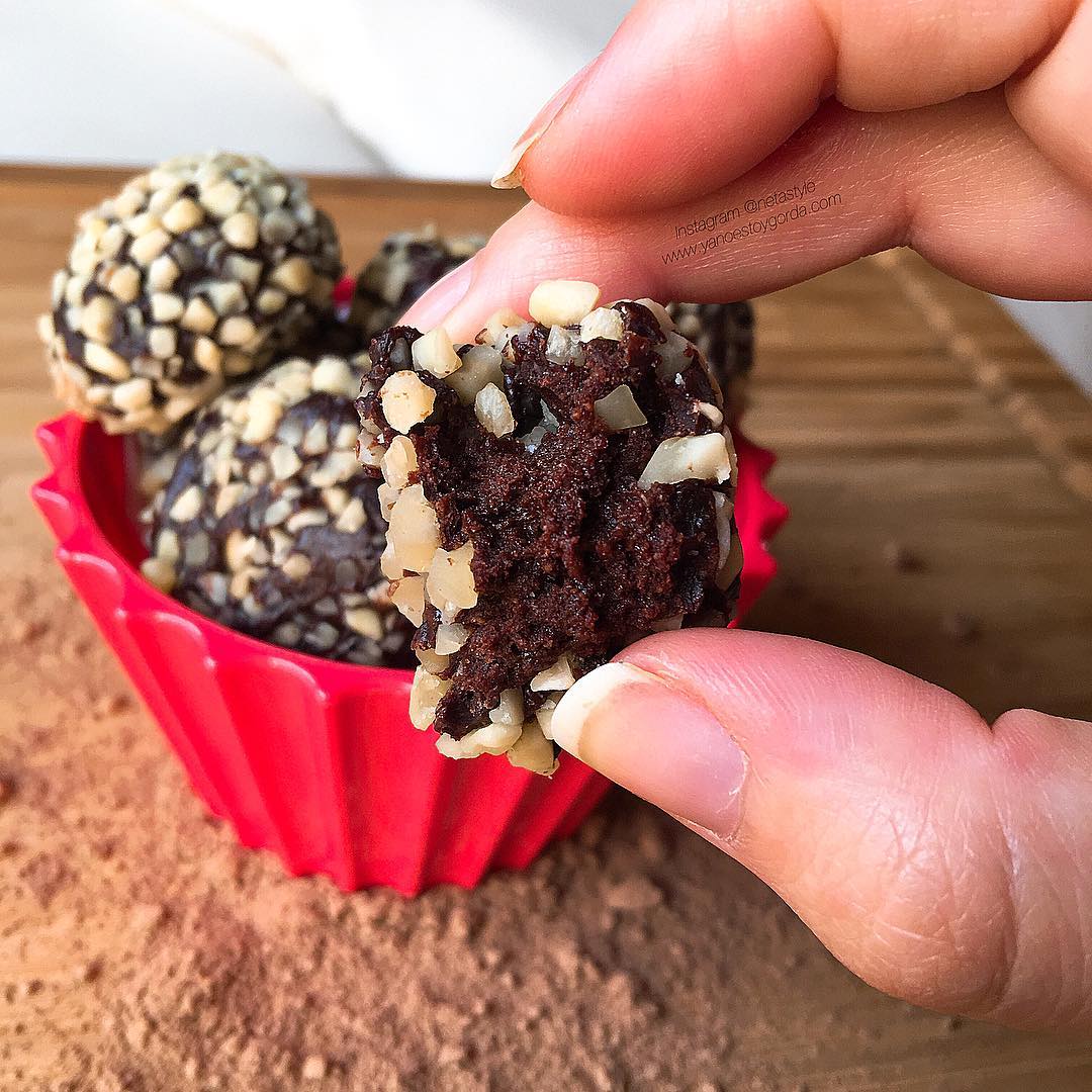 Bombones rocher de proteína Bombones rocher fitness