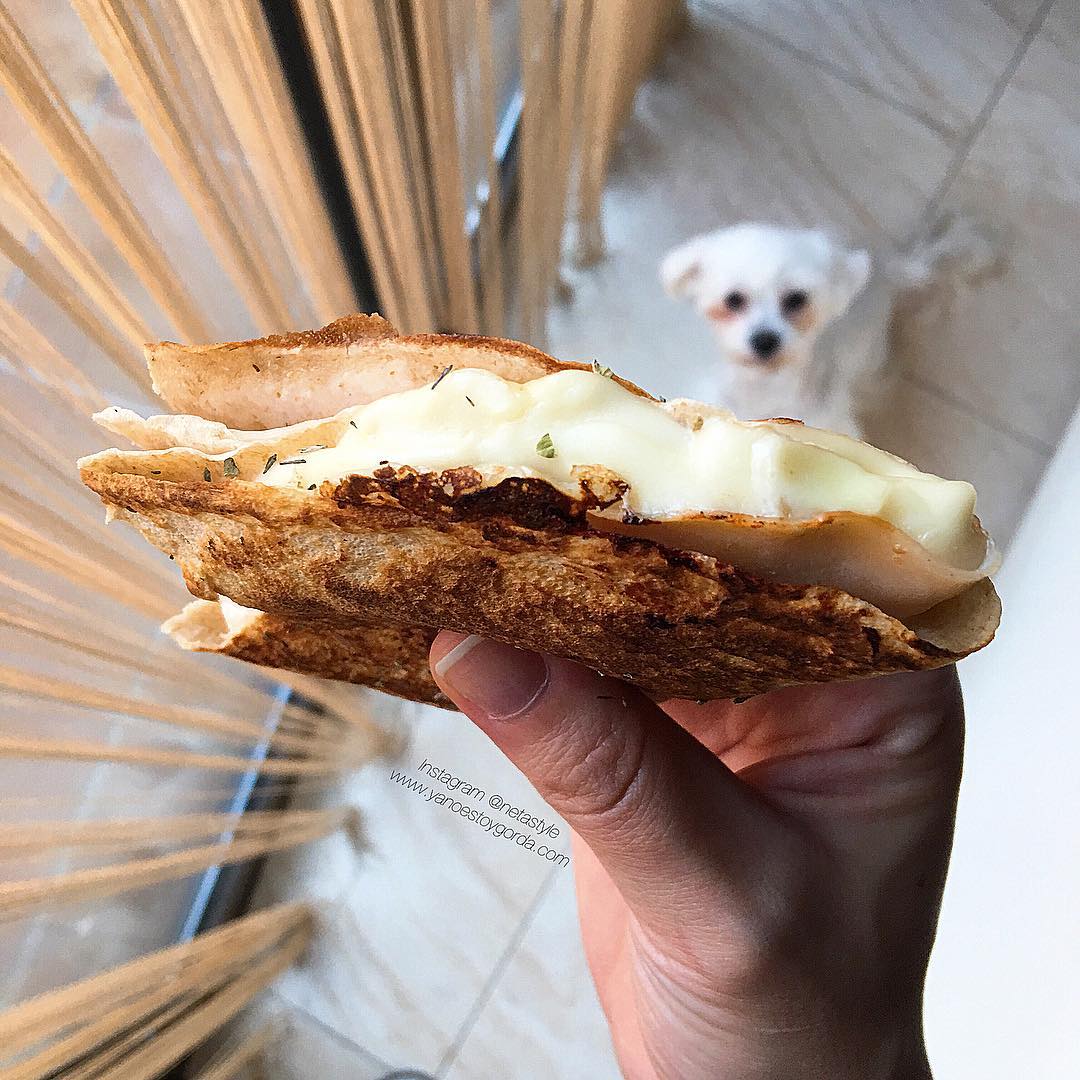 Crepes de avena salada