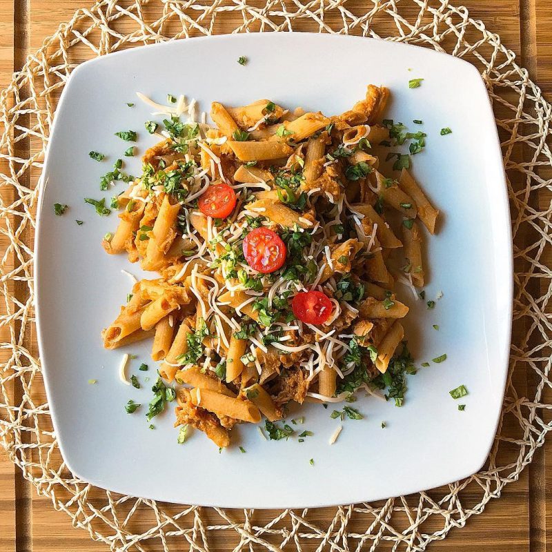 Macarrones proteicos con atún "fit"