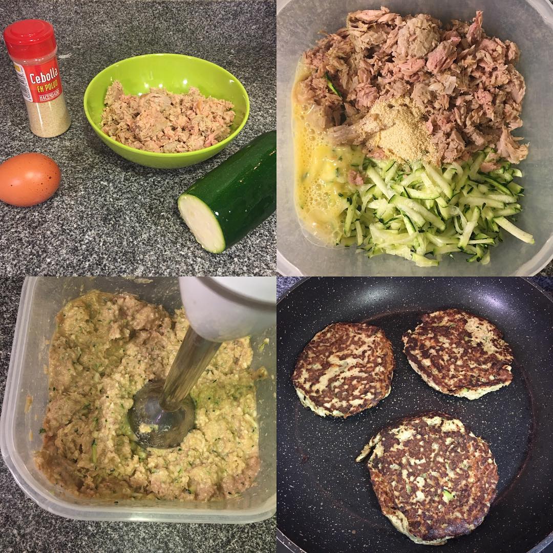 Hamburguesas de atún y calabacín Hamburguesas de atún y calabacín "fit"