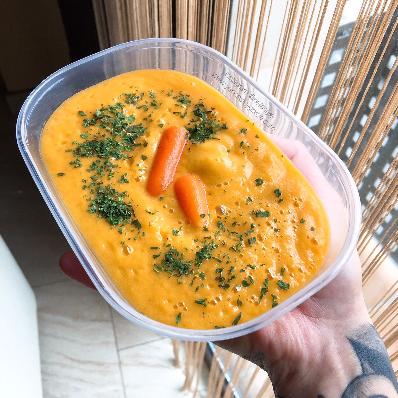 Puré de zanahorias y puerro