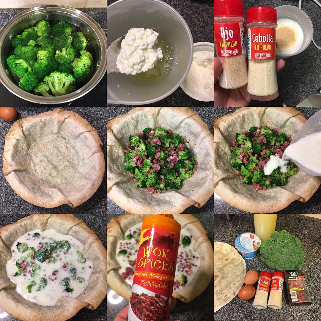 Quiche proteica de brócoli