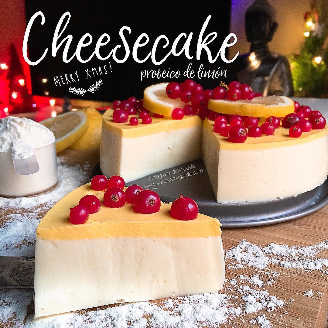 CHEESECAKE DE LIMÓN ALTO EN PROTEÍNAS