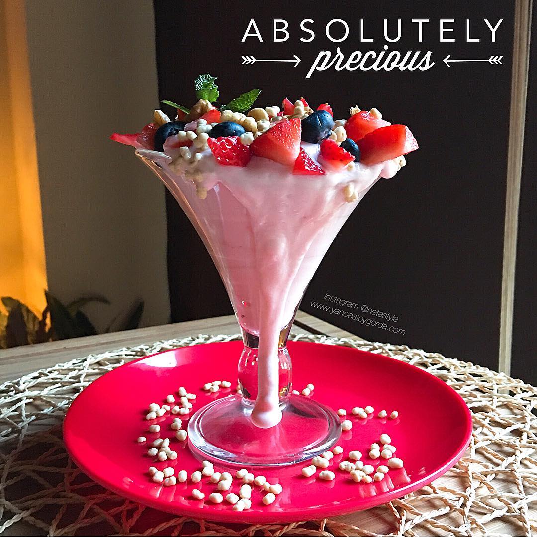 Copa proteica sabor cheesecake frutas del bosque