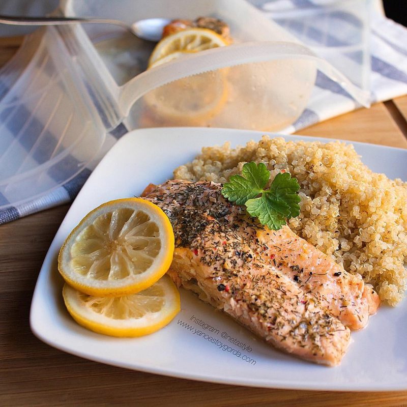 SALMÓN CON LIMÓN AL MICROONDAS