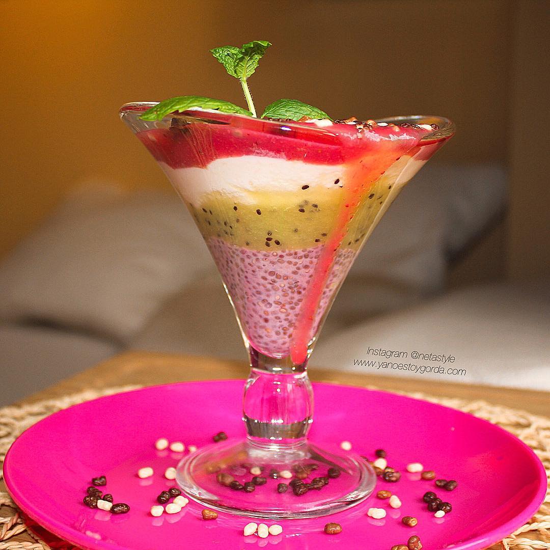 Copa arcoiris saludable