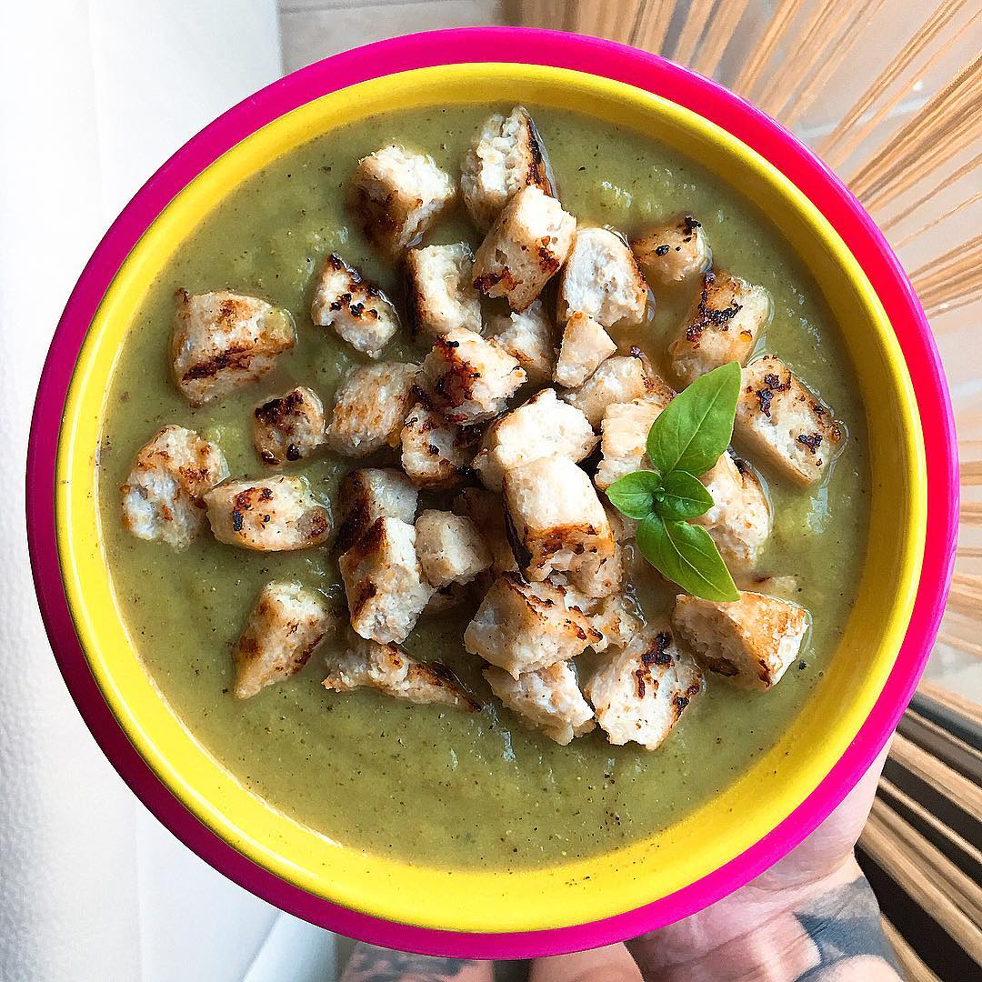 Puré de puerro y brócoli