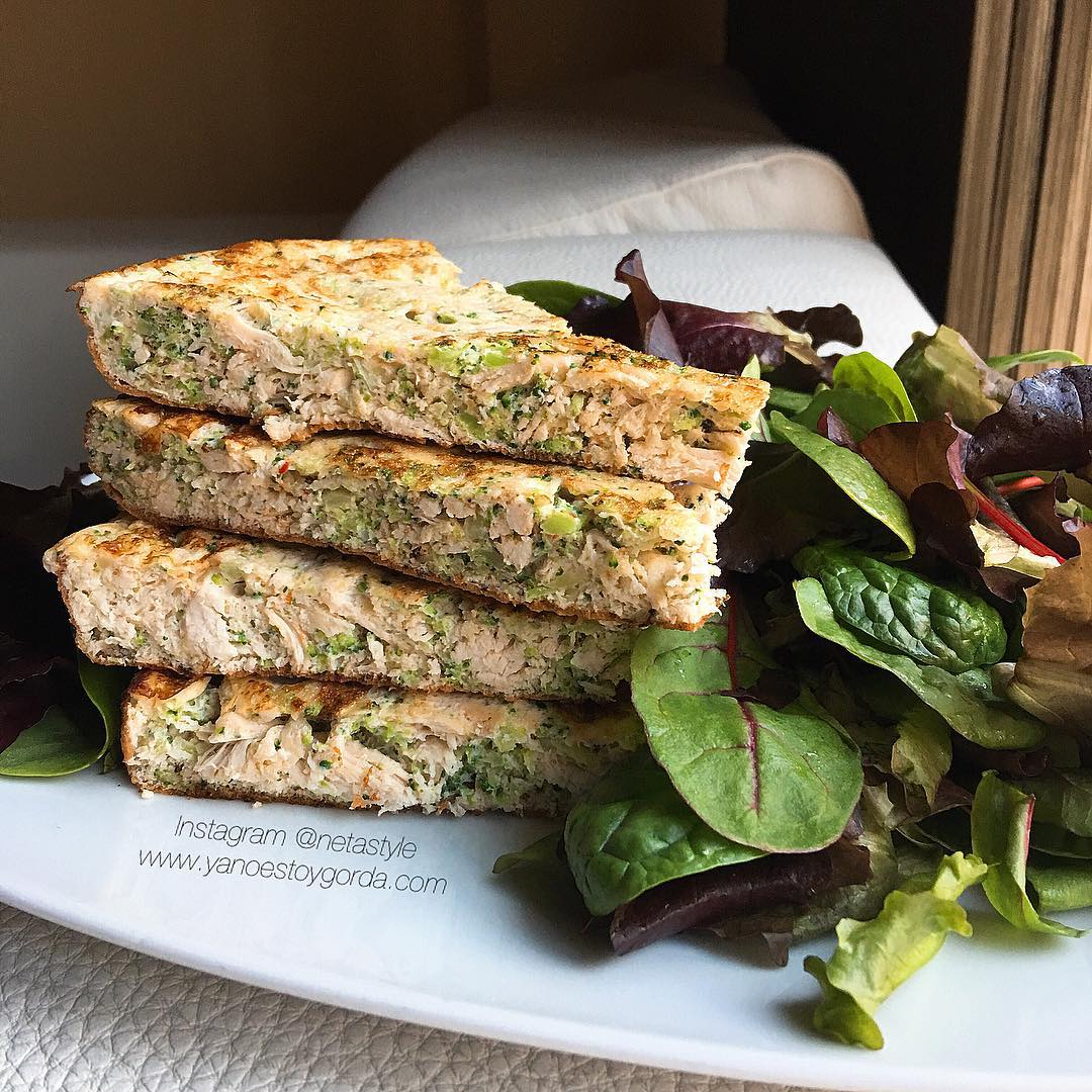 Tortilla de pollo y brócoli