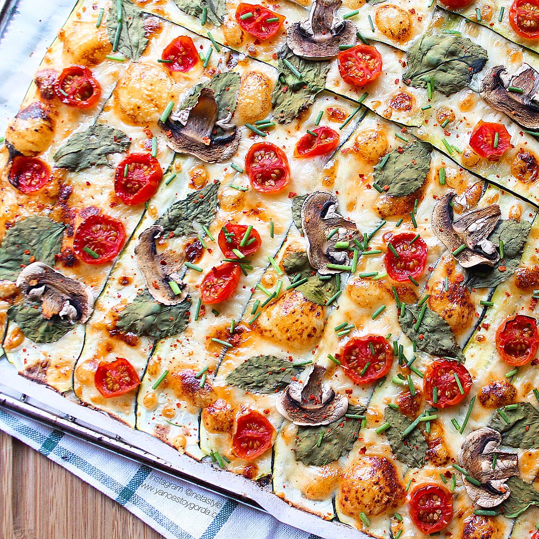 PIZZA DE CALABACÍN CON VERDURAS