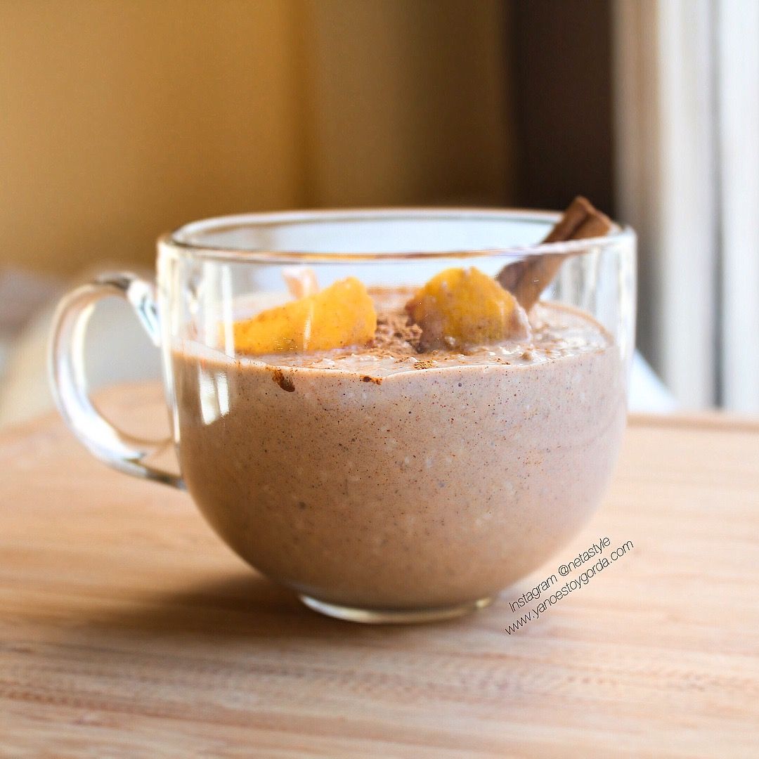 Gachas de avena frias "arroz con leche" Overnight Oats (Gachas de avena fresquitas) "a lo arroz con leche"