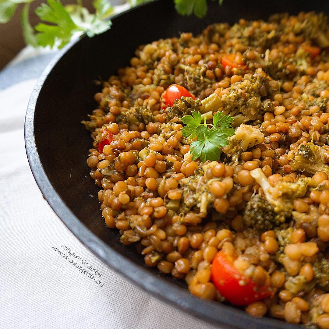 Lentejas con brócoli