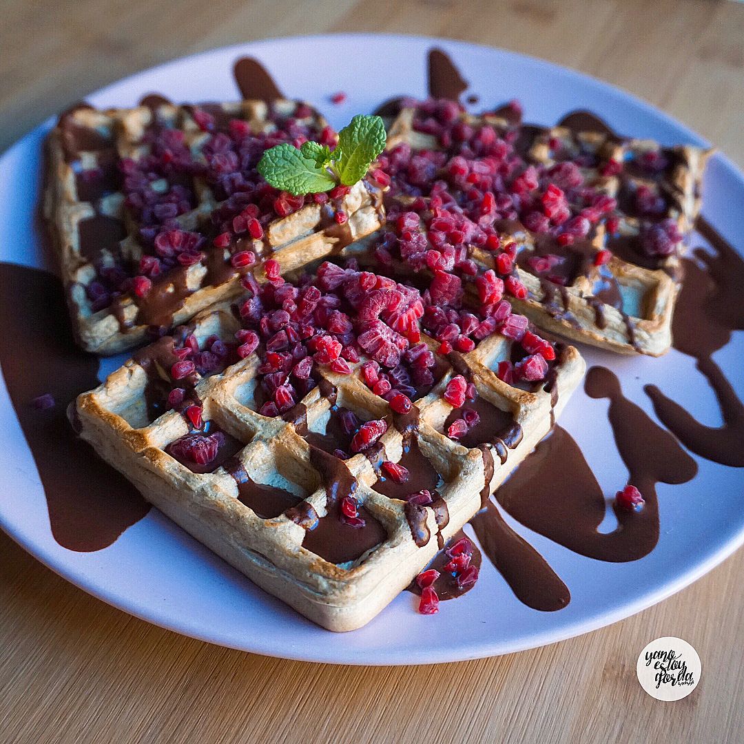 Gofres de avena con cacao Gofres de avena con cacao