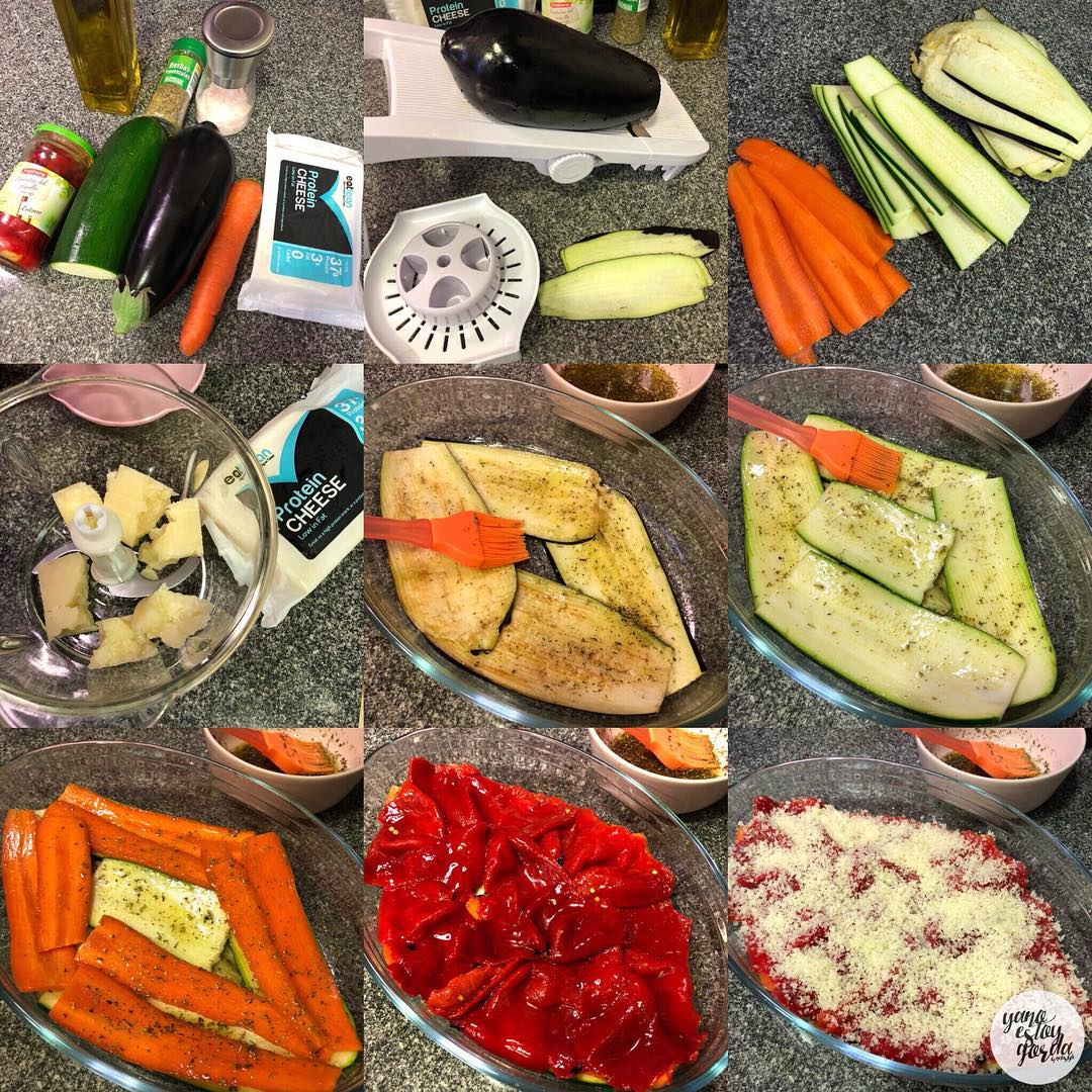 Lasaña de vegetales con queso