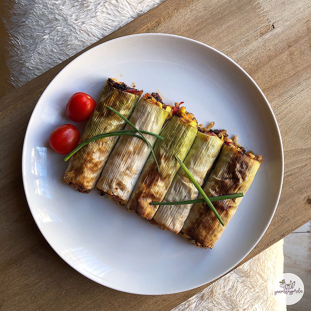 CANELONES DE LENTEJAS CON ARROZ Y SALMÓN Canelones de lentejas con arroz y salmón