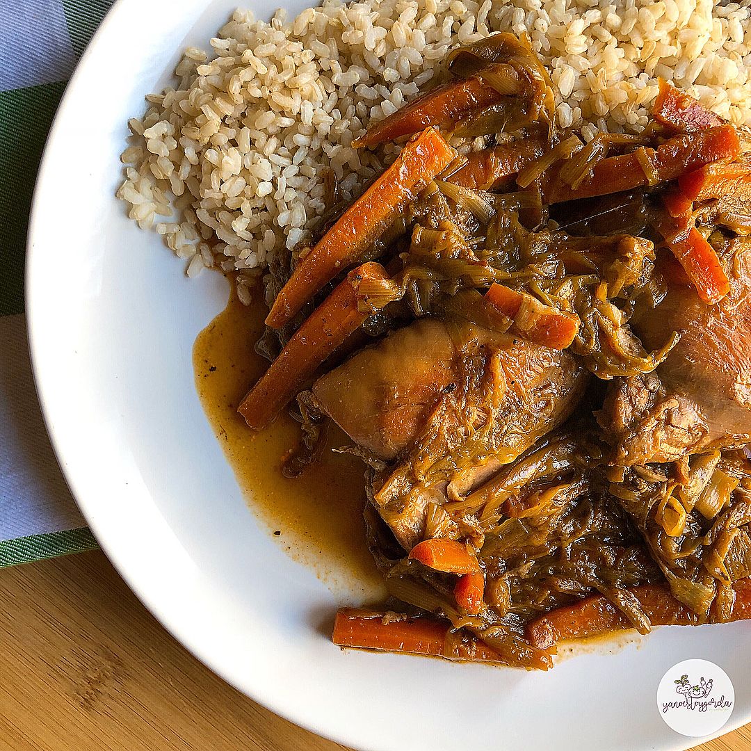 Pollo con puerros al estilo asiático Pollo con puerros al estilo asiático
