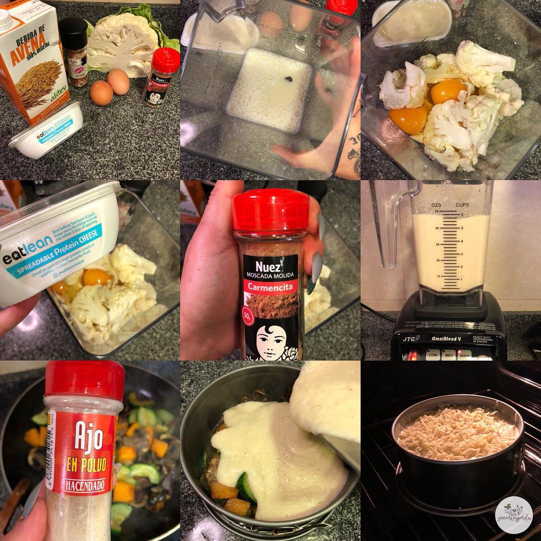 Gratinado de verduras con crema de coliflor Gratinado de verduras con crema de coliflor
