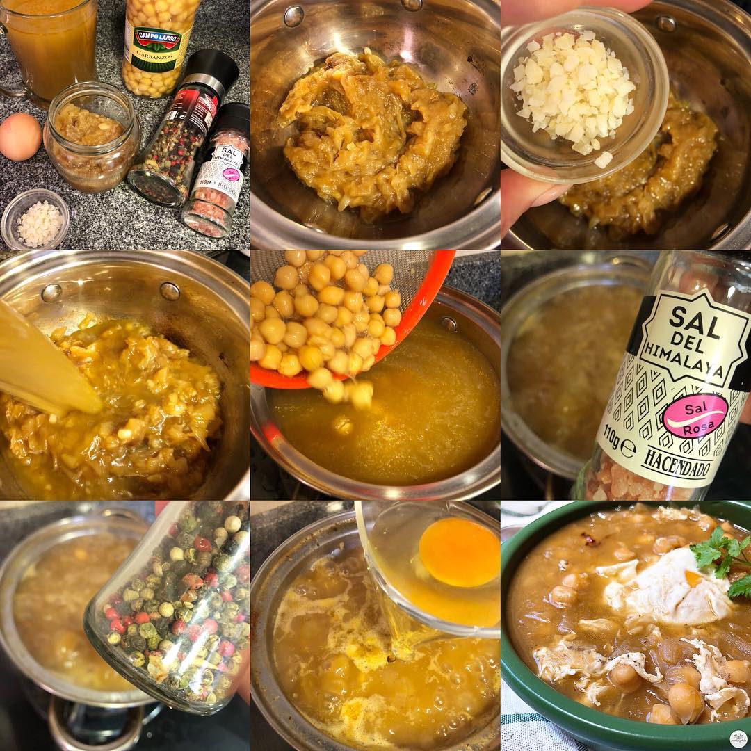 SOPA DE CEBOLLA Y GARBANZOS SOPA DE CEBOLLA Y GARBANZOS