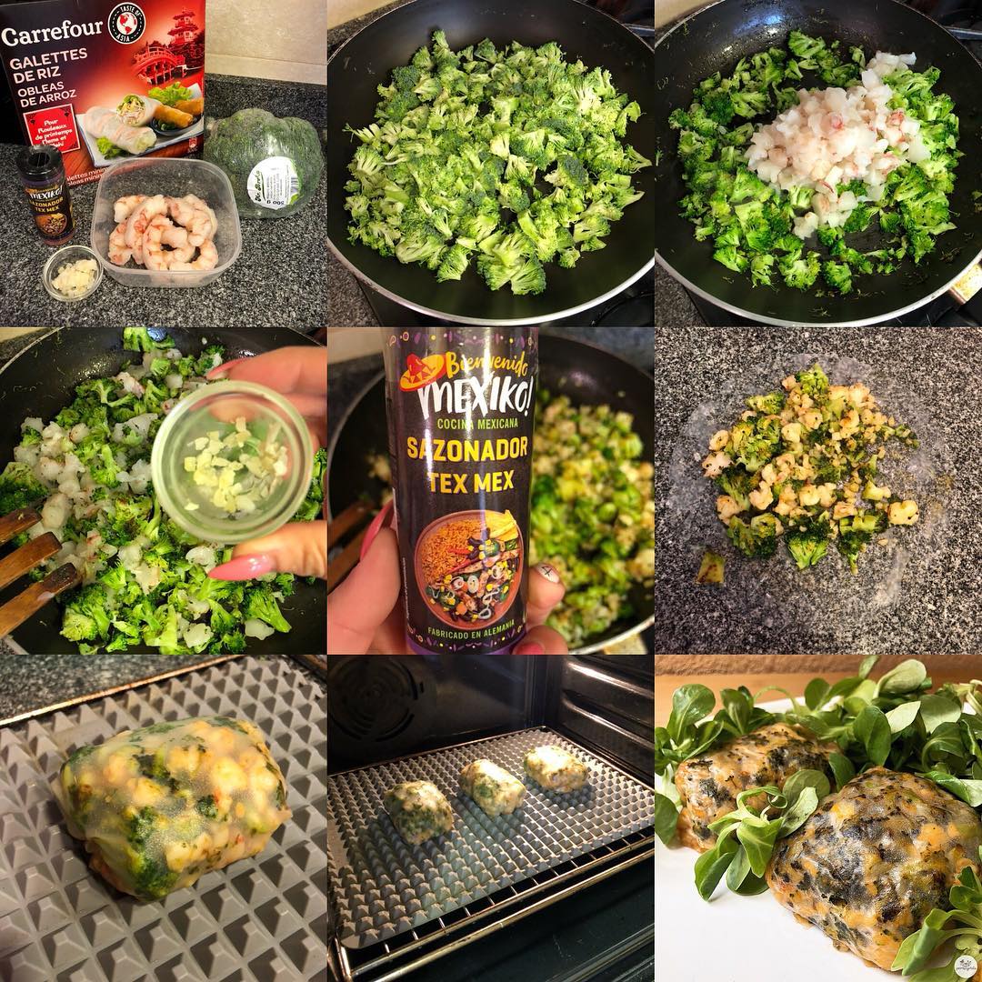 SAQUITOS DE BRÓCOLI Y GAMBAS SAQUITOS DE BRÓCOLI Y GAMBAS
