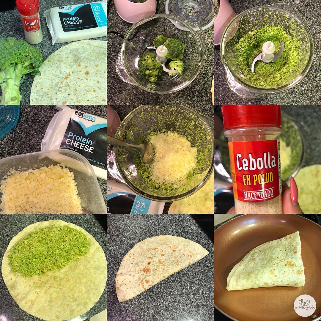 QUESADILLA DE QUINOA RELLENA DE BRÓCOLI Y QUESO QUESADILLA DE QUINOA RELLENA DE BRÓCOLI Y QUESO