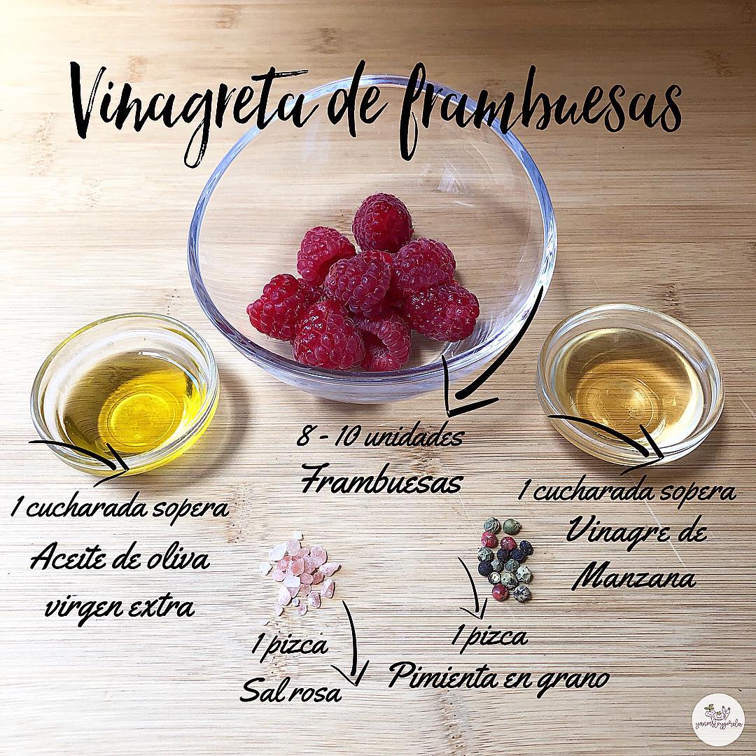 Vinagreta de frambuesas Vinagreta de frambuesas