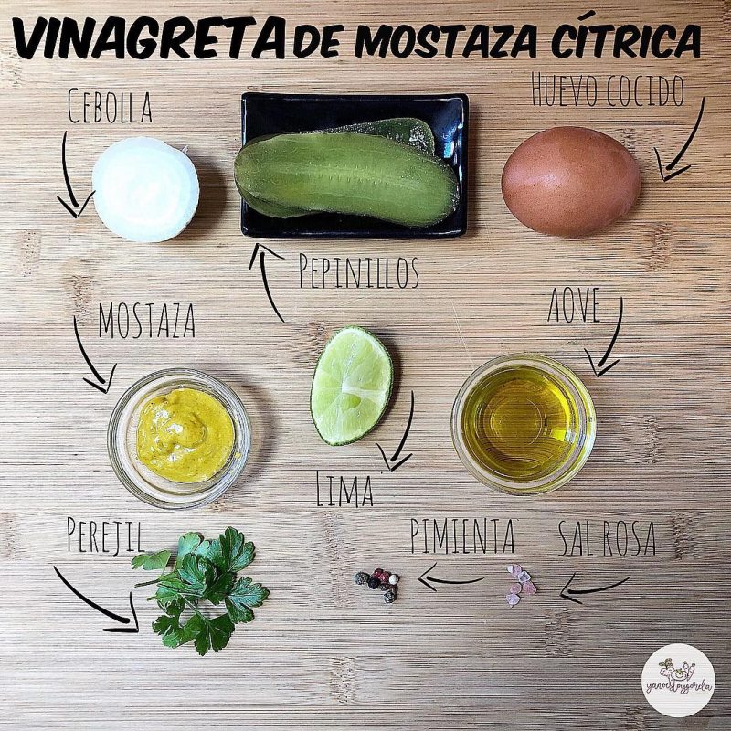 Vinagreta de mostaza cítrica Vinagreta de mostaza cítrica