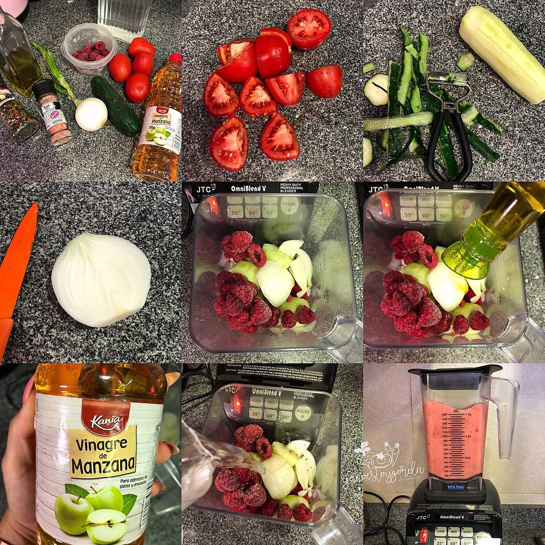GAZPACHO DE FRAMBUESAS Gazpazcho de frambuesas