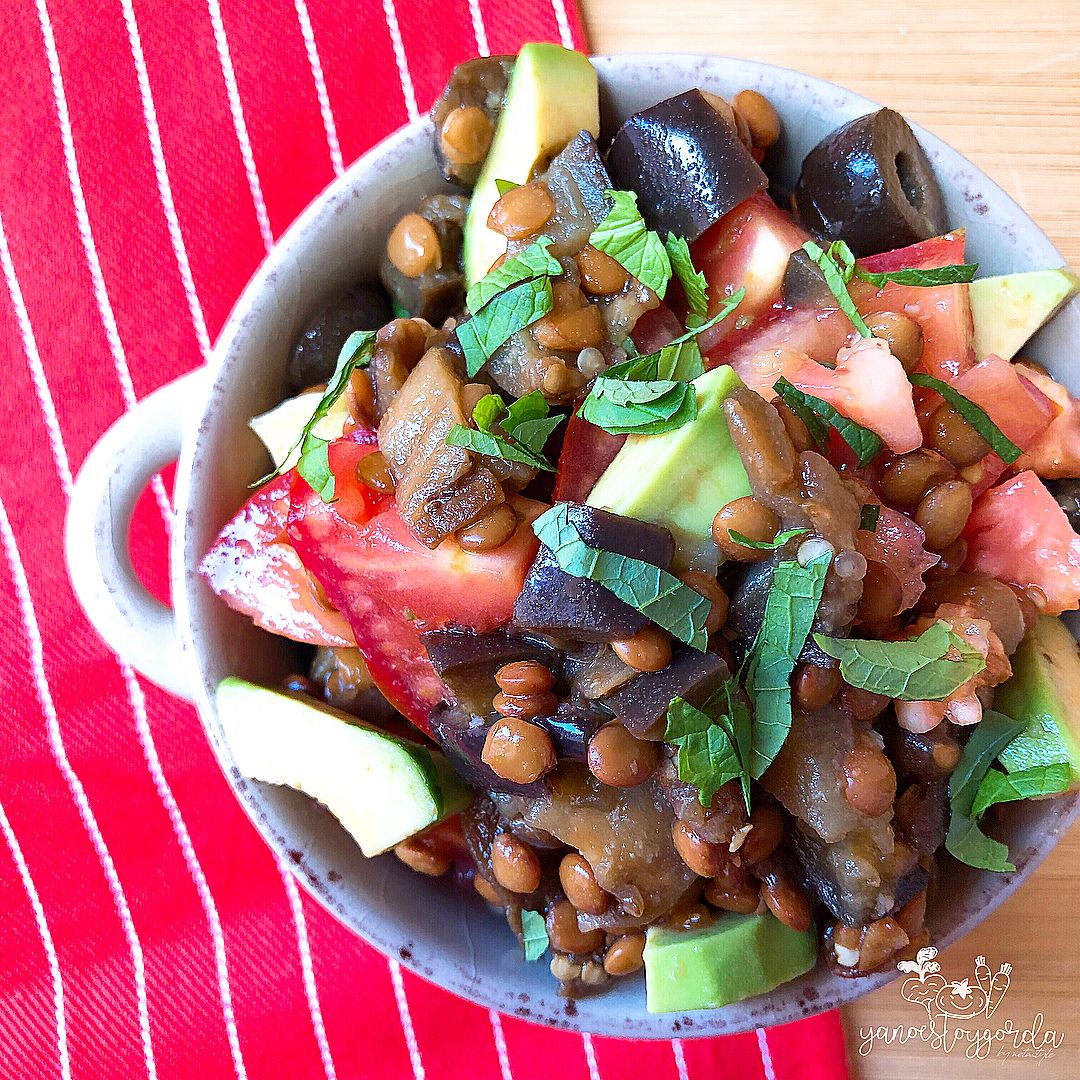 Ensalada de berenjenas y lentejas Ensalada de berenjenas y lentejas