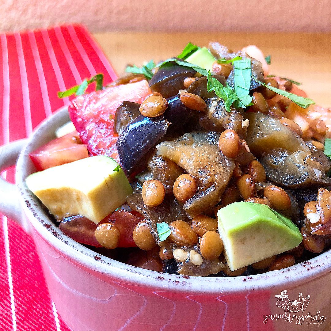 Ensalada de berenjenas y lentejas Ensalada de berenjenas y lentejas