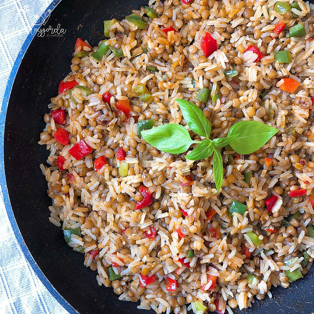 Lentejas con arroz al curry Lentejas con arroz al curry