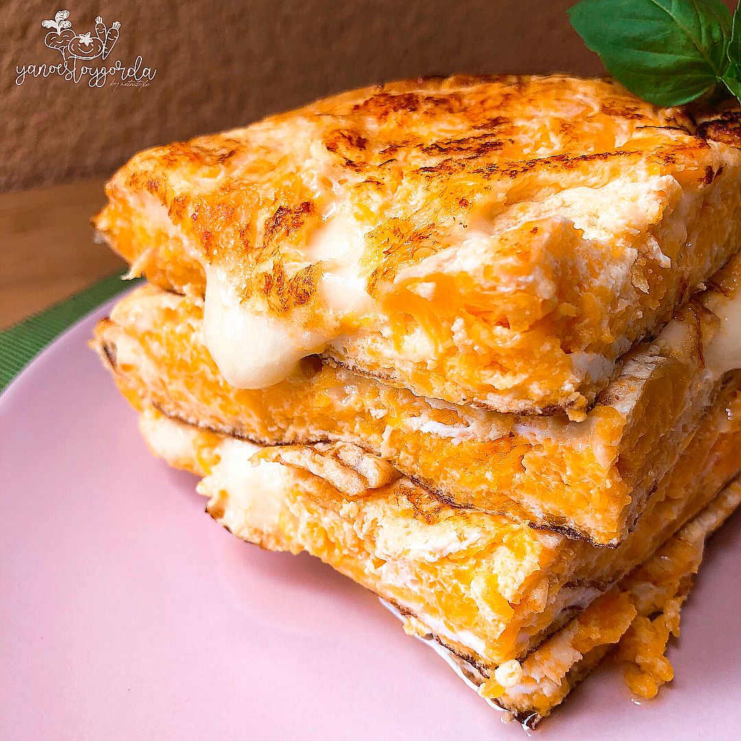 Tortilla de calabaza con queso