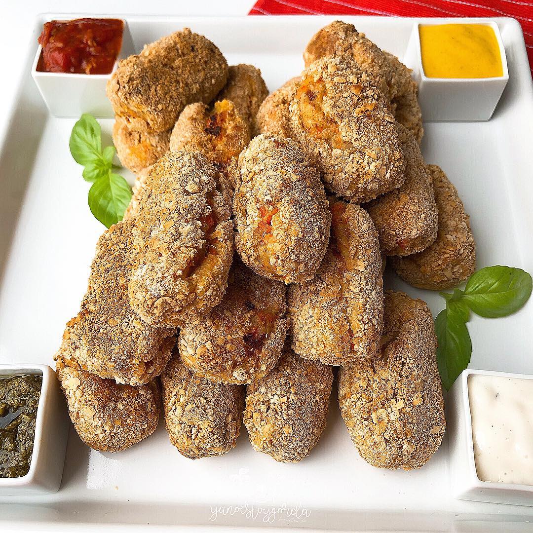 Croquetas saludables de zanahoria y pollo en la Turbo Cecofry 4D Croquetas saludables de zanahoria y pollo en la Turbo Cecofry 4D
