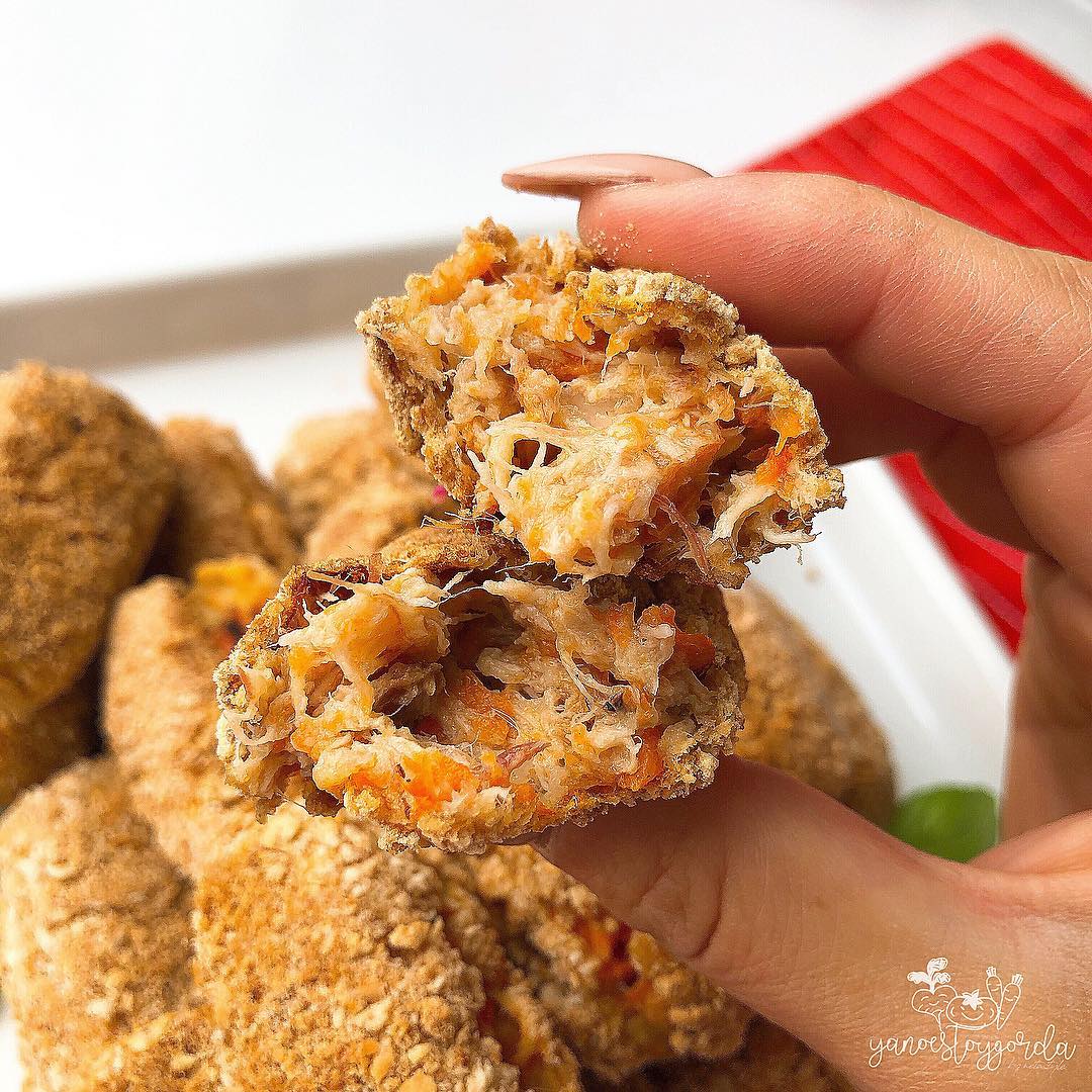 Croquetas saludables de zanahoria y pollo en la Turbo Cecofry 4D