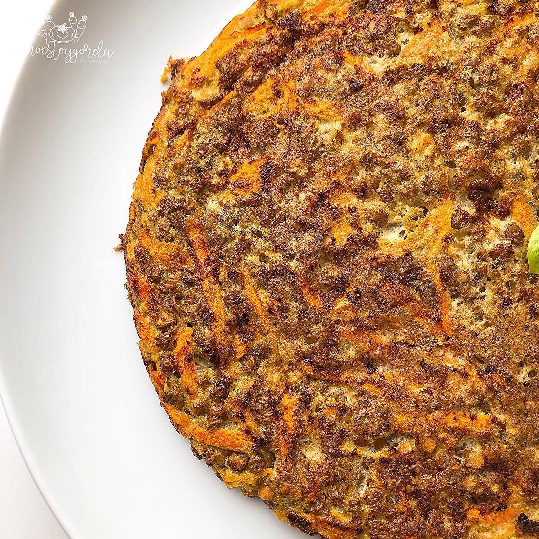 Tortilla de lentejas con zanahoria y curry Tortilla de lentejas con zanahoria y curry