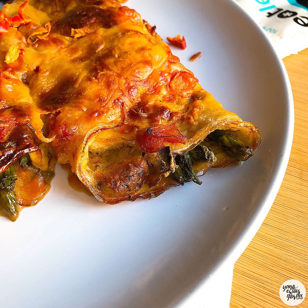 Falsos canelones con verduras y queso Falsos canelones con verduras y queso