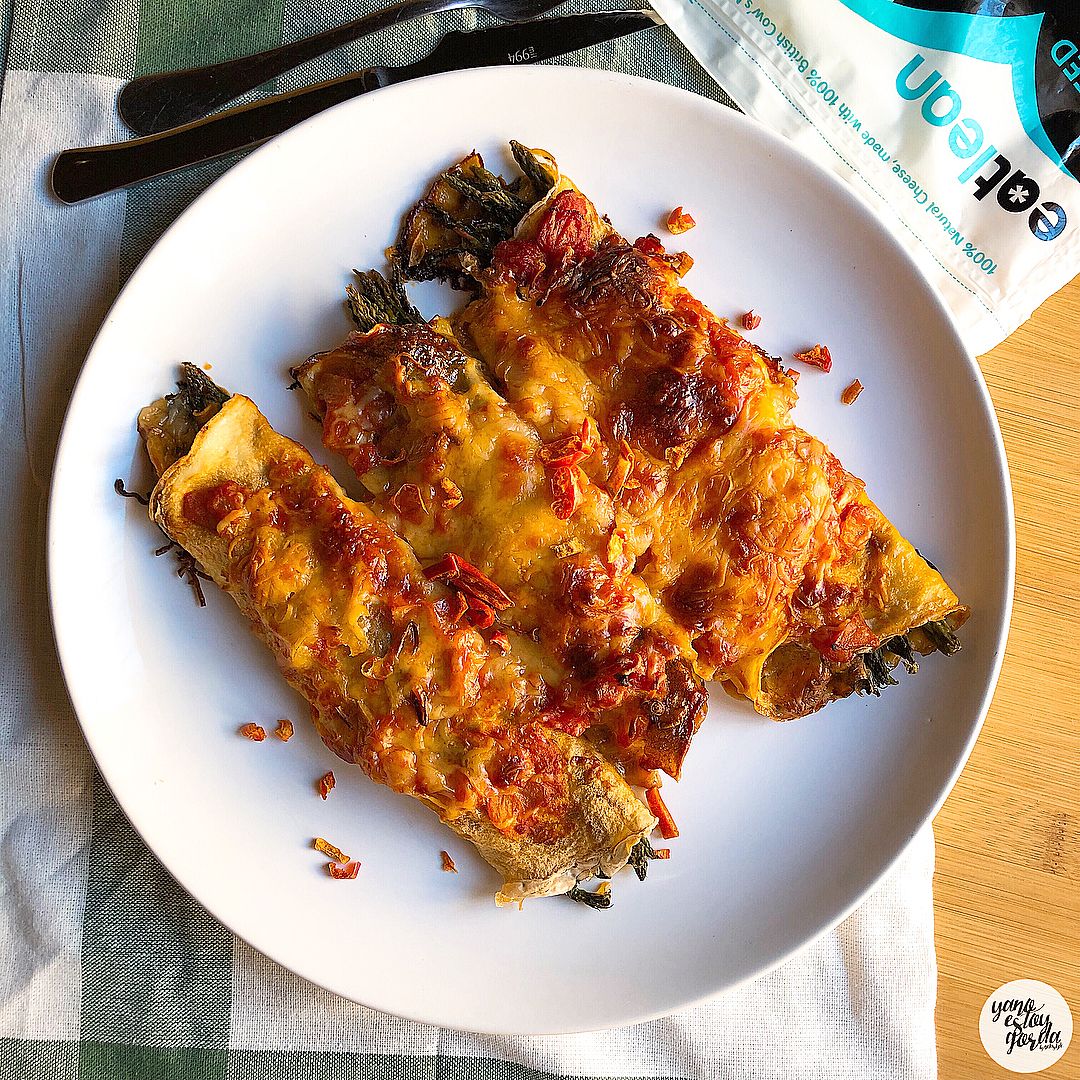 Falsos canelones con verduras y queso Falsos canelones con verduras y queso