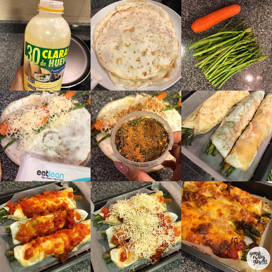 Falsos canelones con verduras y queso Falsos canelones con verduras y queso