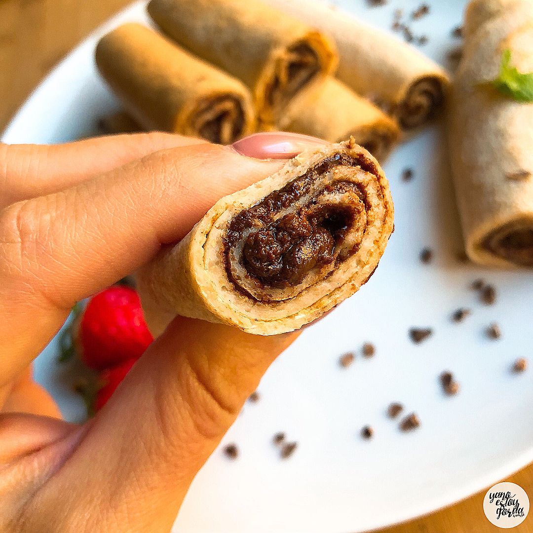 Crepes de avena con nutella saludable Crepes de avena con nutella saludable