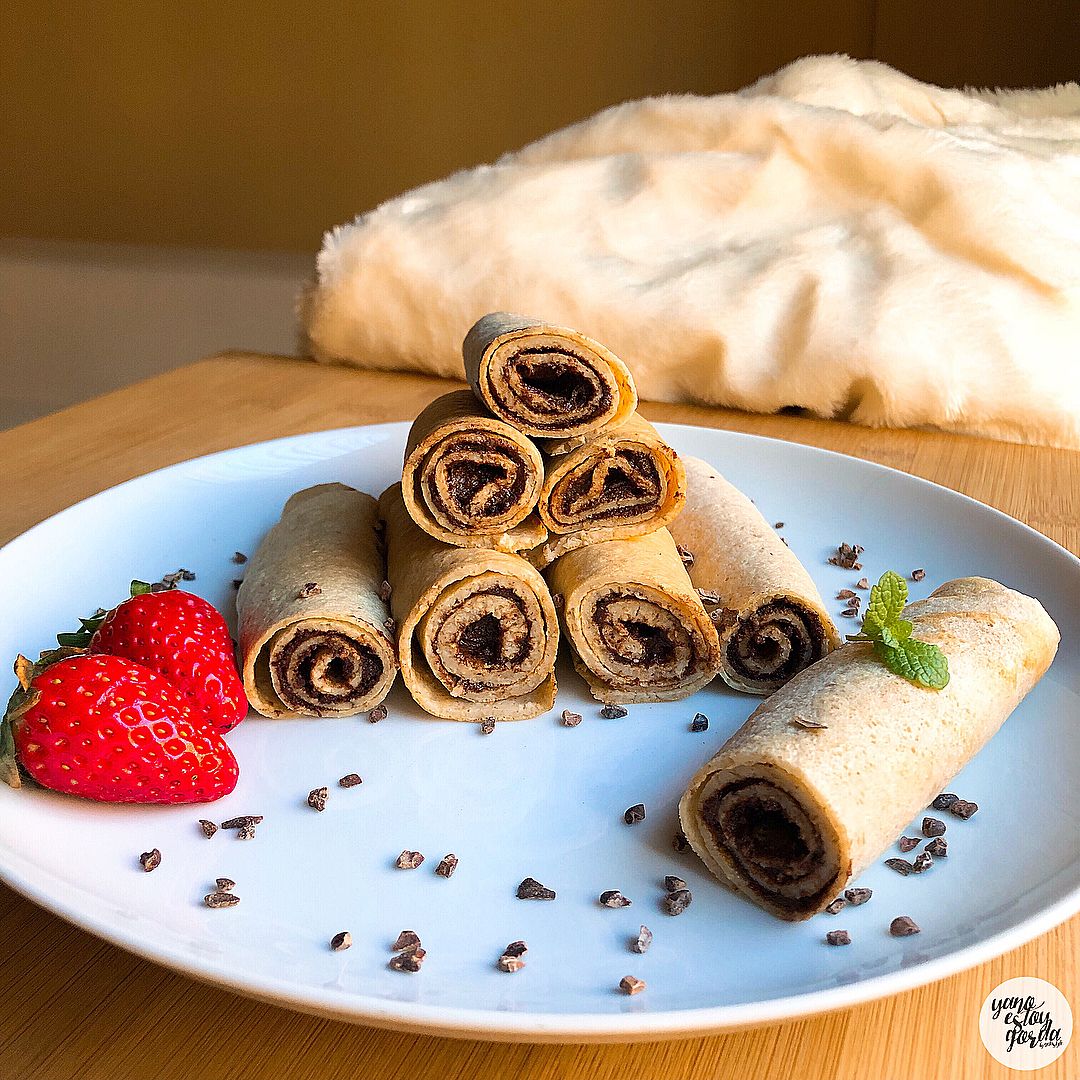 Crepes de avena con nutella saludable