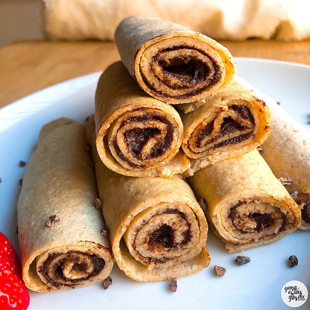 Crepes de avena con nutella saludable Crepes de avena con nutella saludable