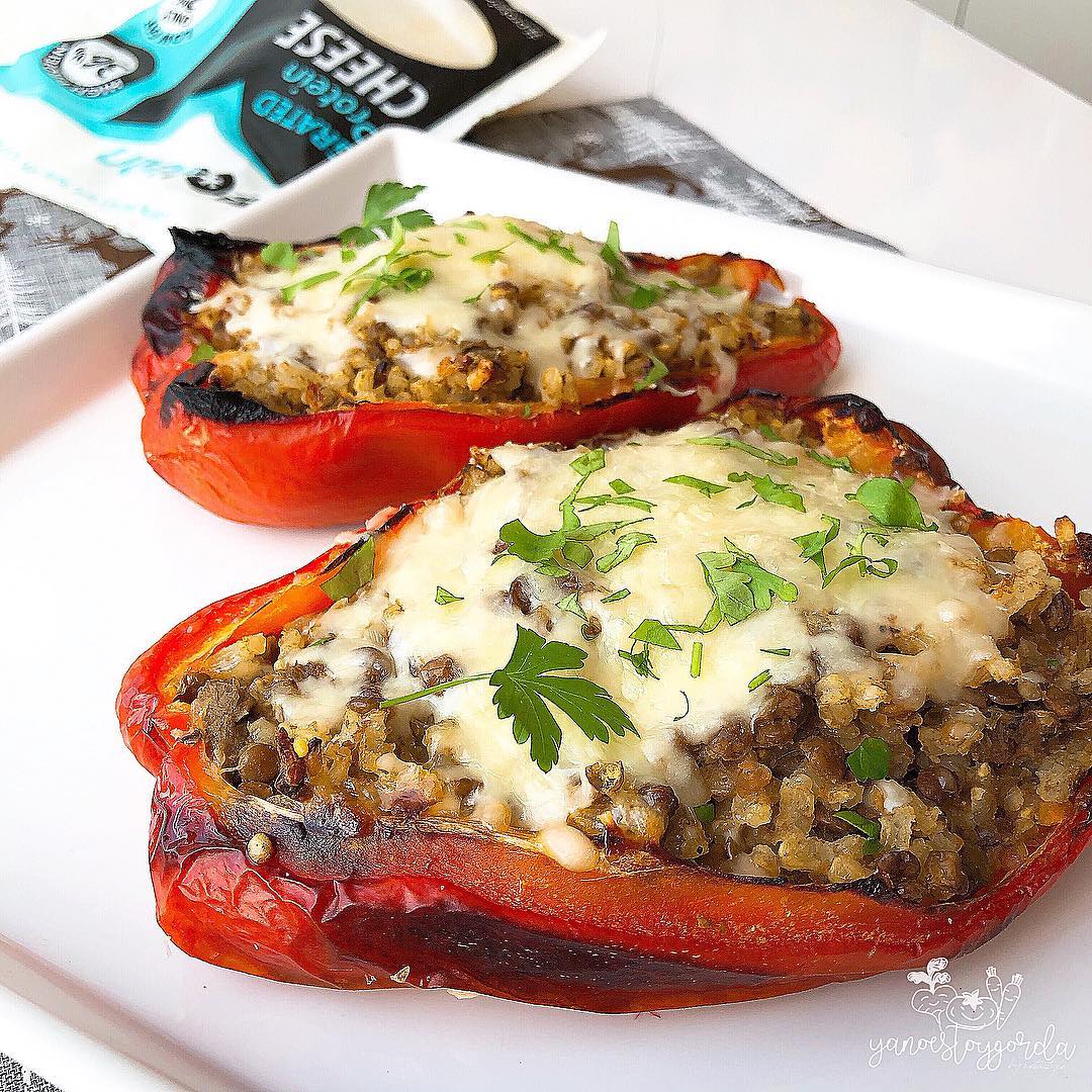 PIMIENTOS RELLENOS DE LENTEJAS Y ARROZ Pimientos rellenos de lentejas y arroz