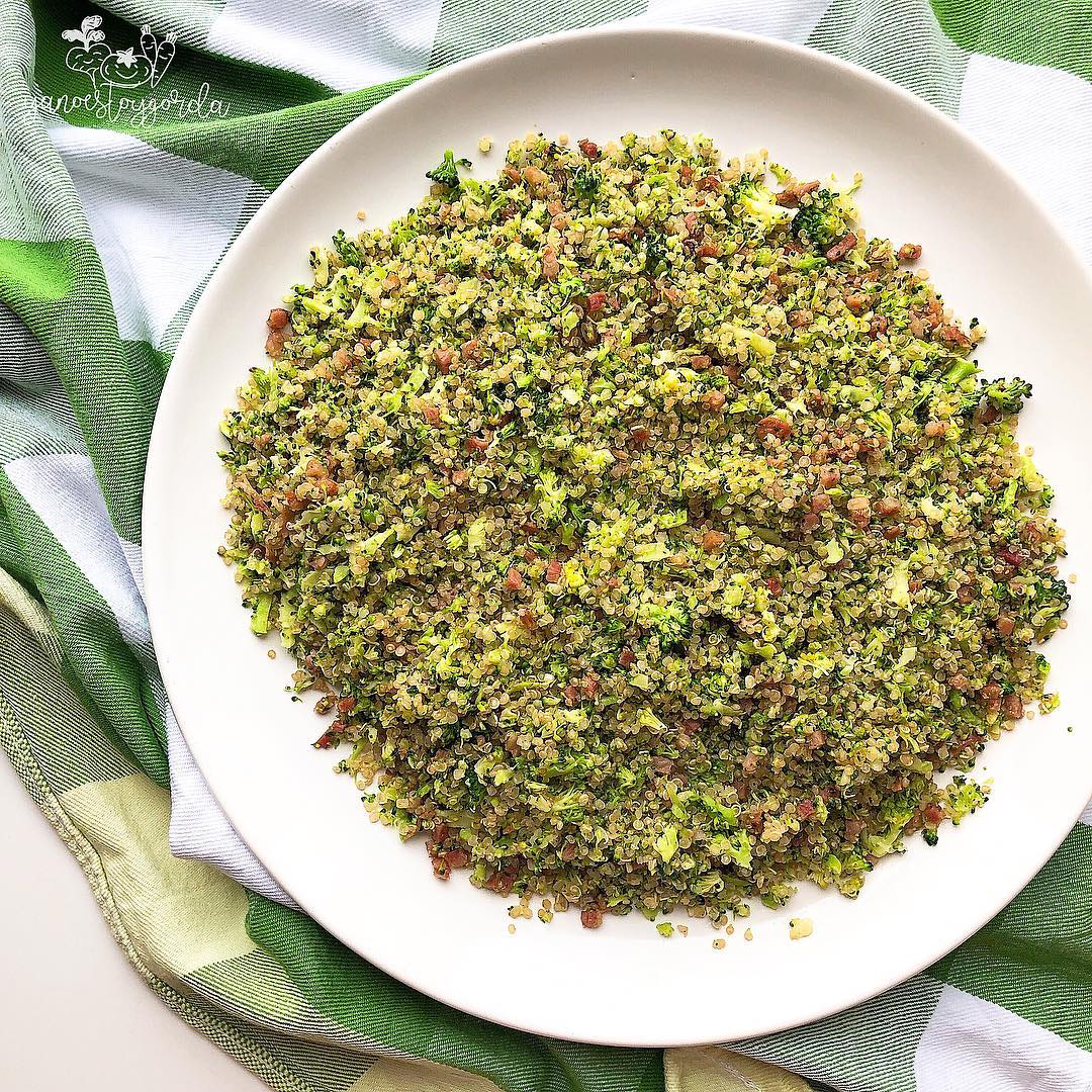 Brócoli con quinoa y jamón Brócoli con quinoa y jamón