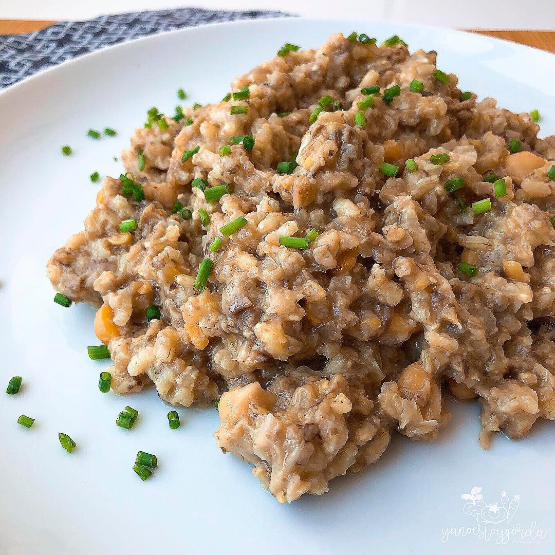 Rissotto de setas y garbanzos