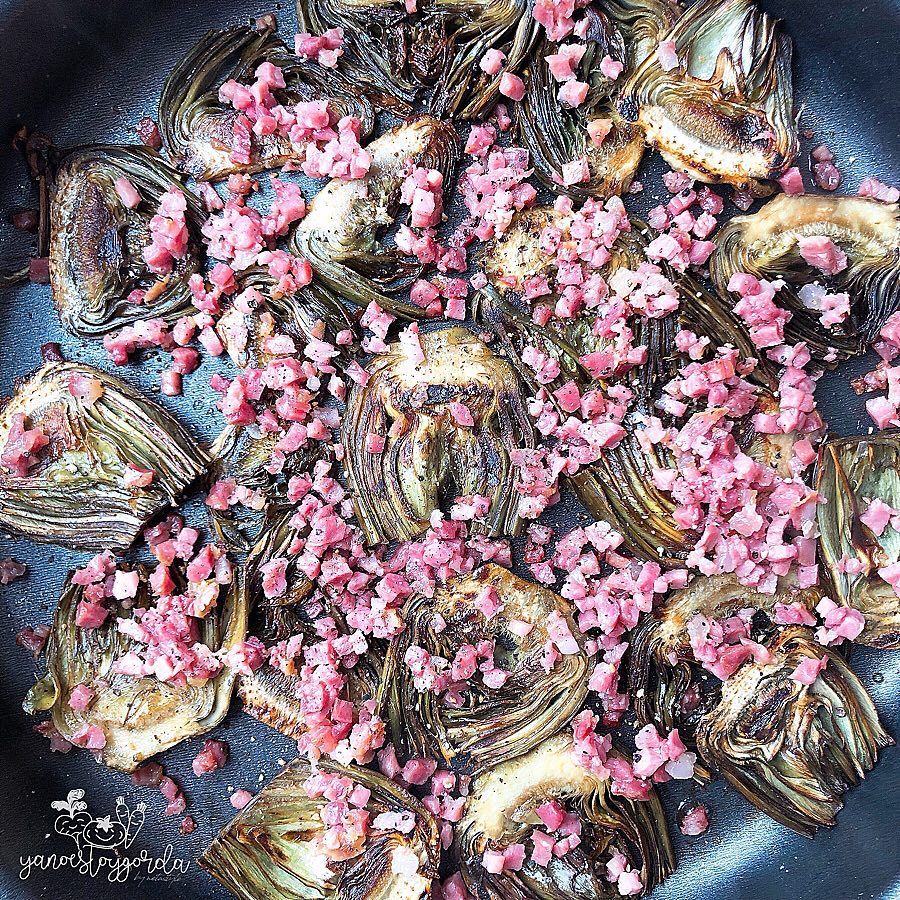 Alcachofas con jamón Alcachofas con jamón