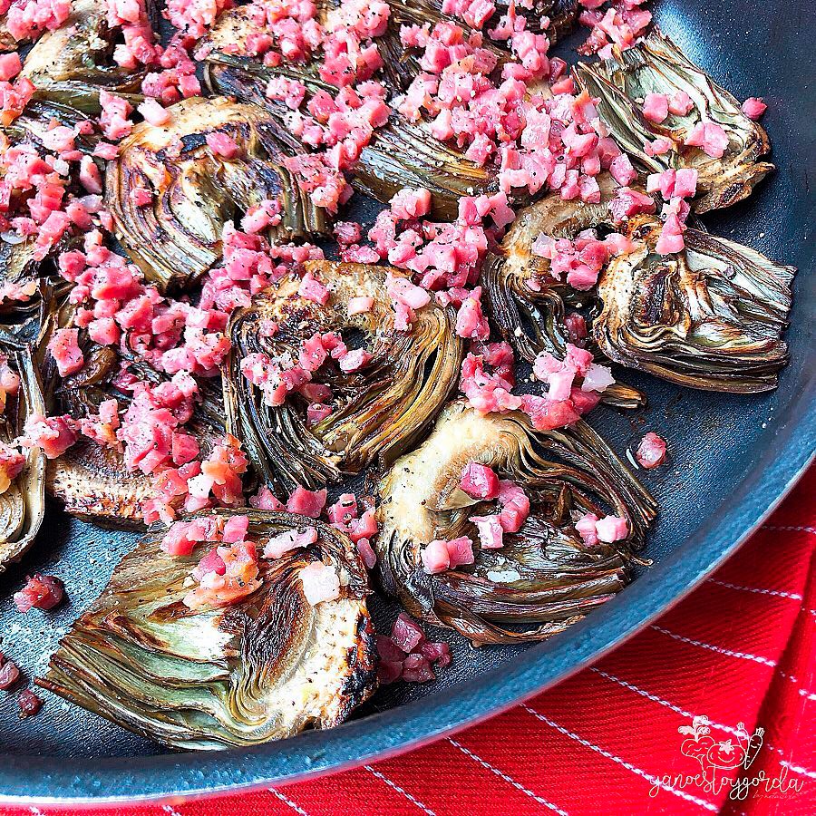 Alcachofas con jamón