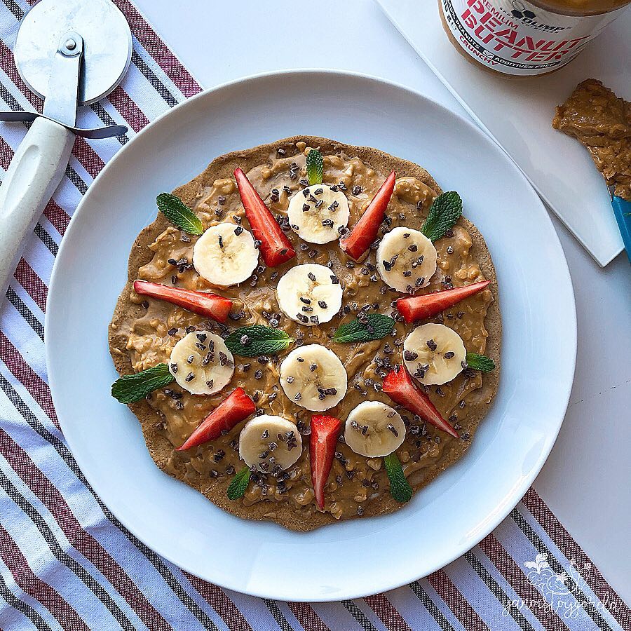 Pizza de avena dulce Pizza de avena dulce