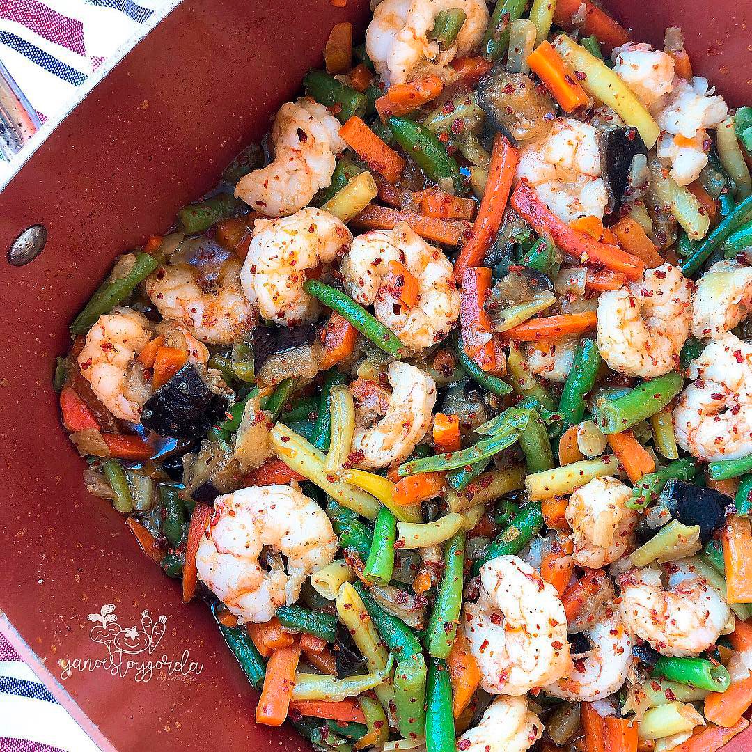 VERDURAS CON GAMBAS