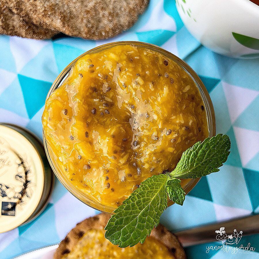 Mermelada de mango y coco sin azúcar Mermelada de mango y coco sin azúcar